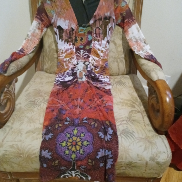 FUZZI Gorgeous Midi Dress-MEDIUM - Picture 2 of 6